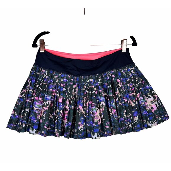 Lululemon Womens Pleat To Street Tennis Mini Skirt II Floral Pace Rival Size 6 - Picture 3 of 8